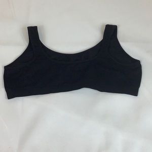 Girls black sports bra